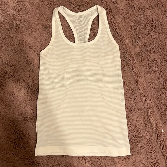 lulu lemon white racer back size 6 - Picture 1 of 2